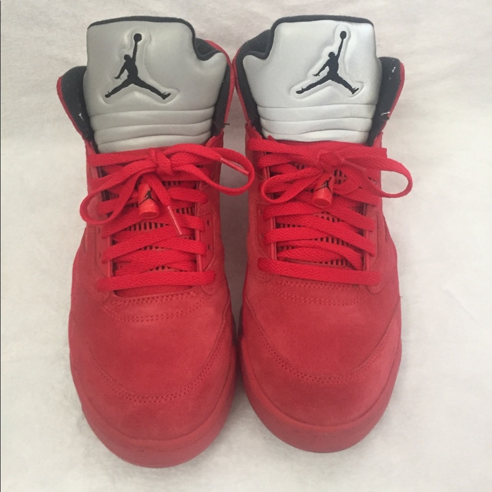 Air Jordan Red Suede 5’s. Sz 9.5. Box included.